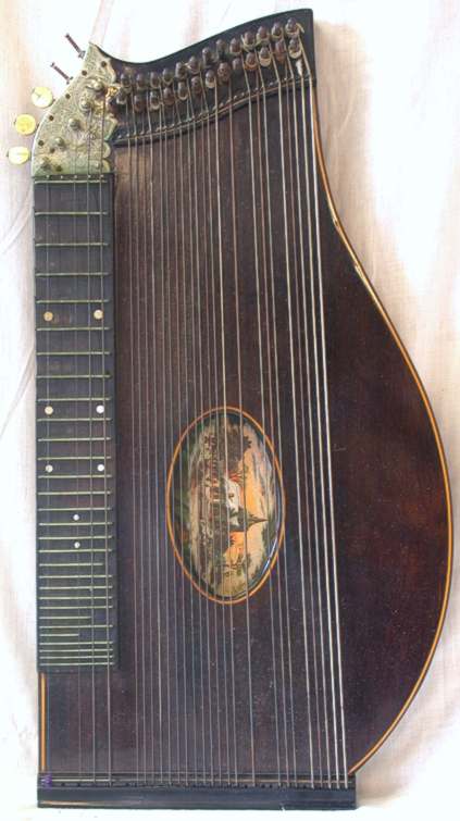 Late 1800s guitar-harp - Victoria