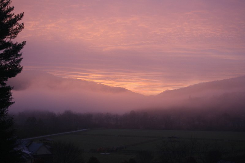 Sunrise at home in WNC