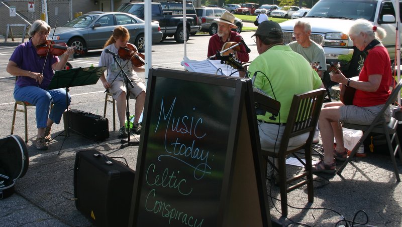 Celtic Conspiracy at Brevard Farmers Market in August, 2013